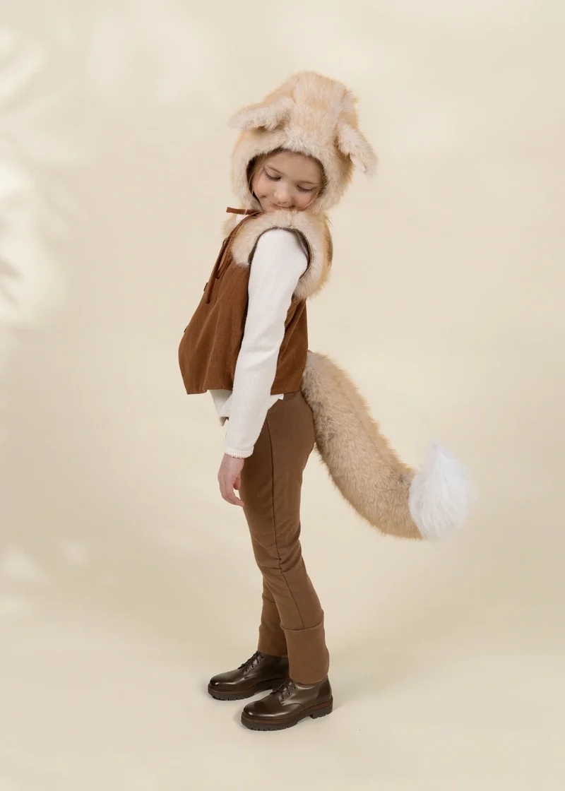 Role Play Dress-Up Fox Fur Hat Vest & Tail Set