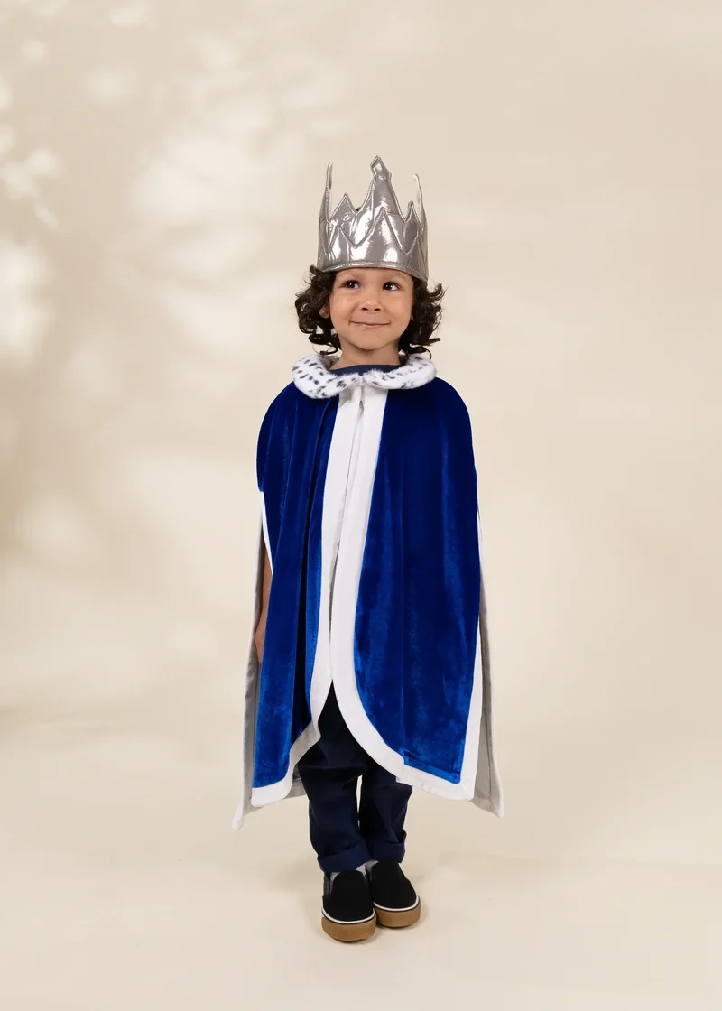Role Play Dress-Up King Cape with Crown