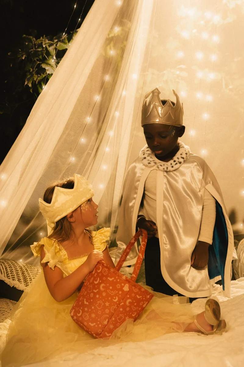 Role Play Dress-Up King Cape with Crown