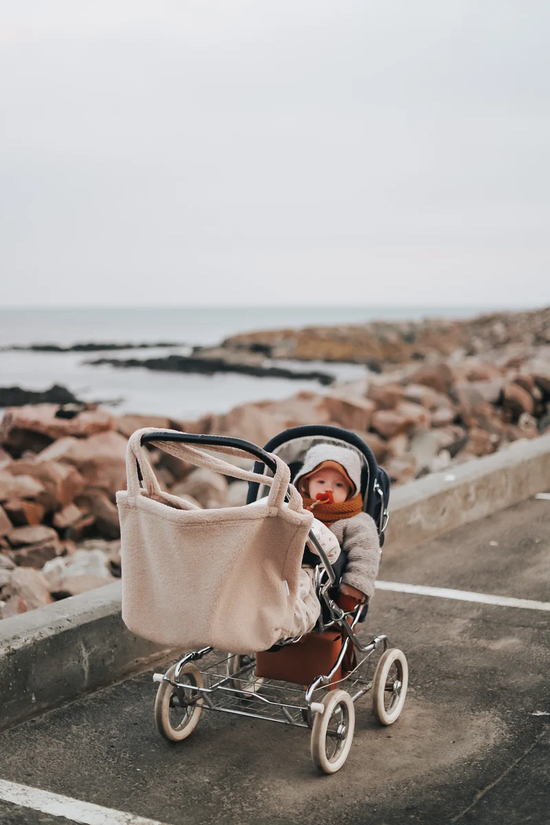 Cabas Mom-Bag Chunky Teddy Ecru - STUDIO NOOS