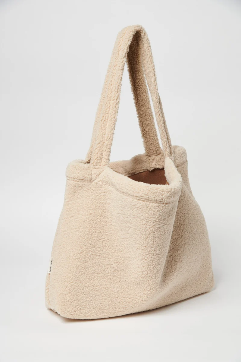 Cabas Mom-Bag Chunky Teddy Ecru - STUDIO NOOS