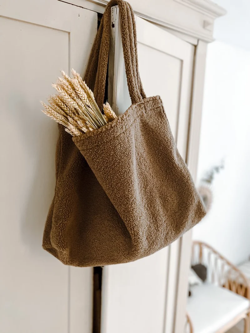 Cabas Mom-Bag Chunky Teddy Chocolat - STUDIO NOOS