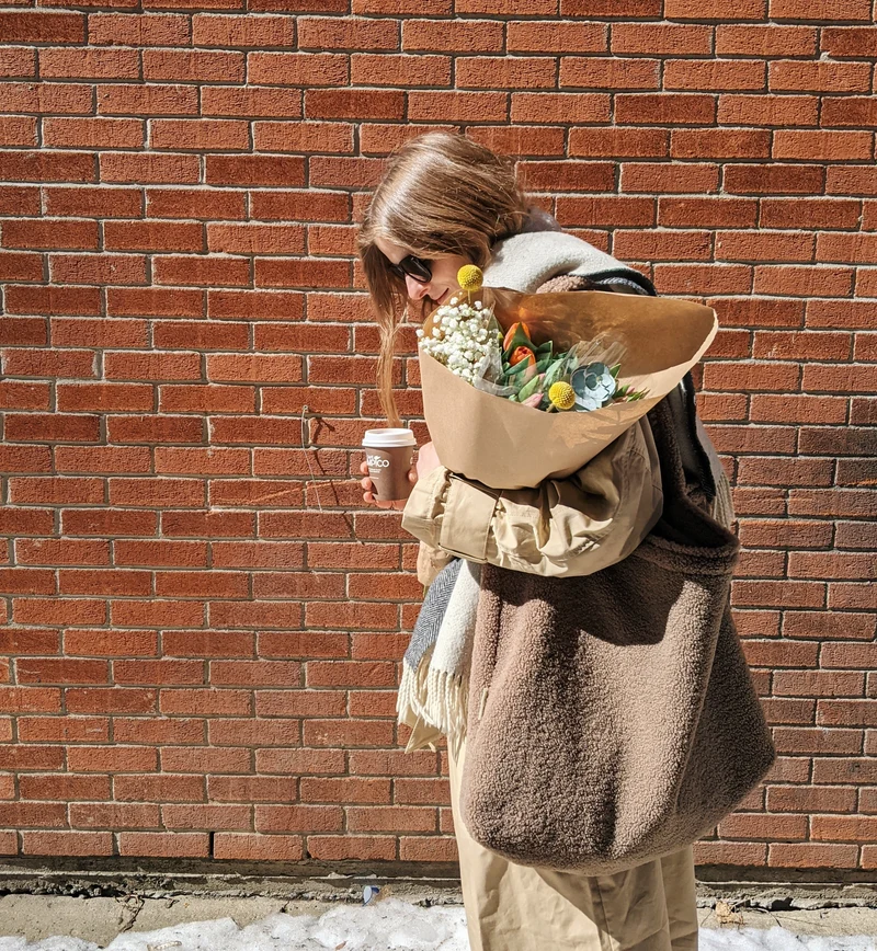 Cabas Mom-Bag Chunky Teddy Chocolat - STUDIO NOOS