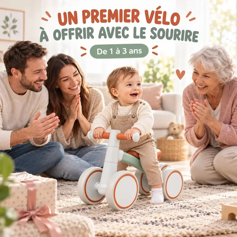 Draisienne Bébé 4 Roues Montessori