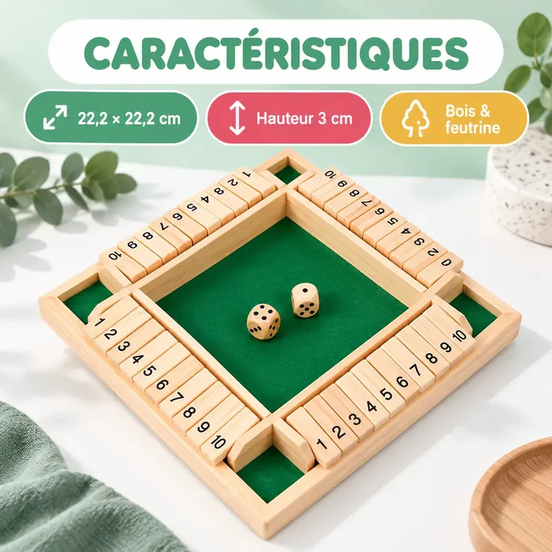 Jeu de Calcul en Bois "Le Chiffre Magique" - Dès 4 Ans