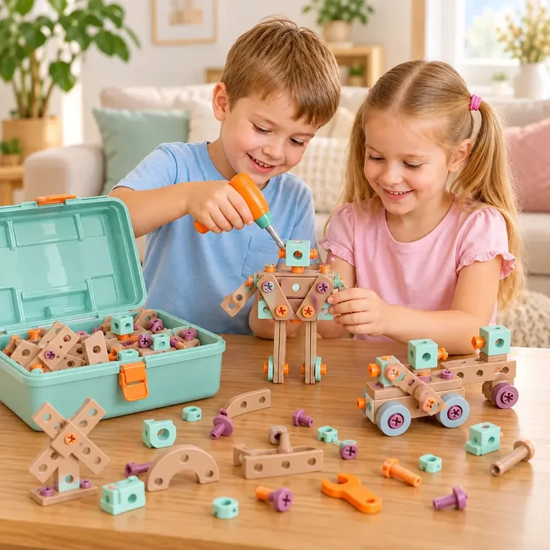Mallette de Construction STEM Enfant - 80 à 144 Pièces