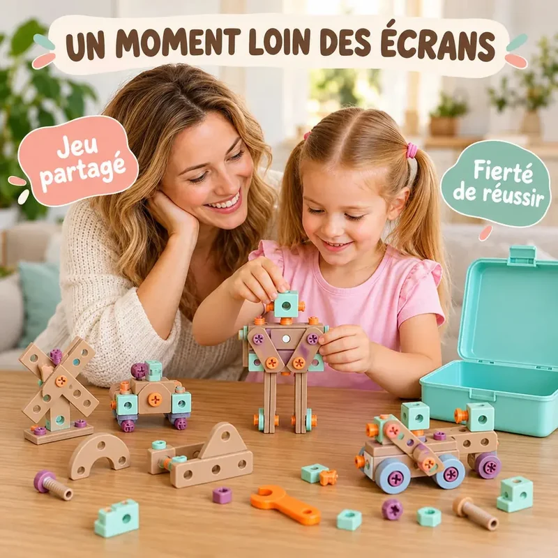 Mallette de Construction STEM Enfant - 80 à 144 Pièces