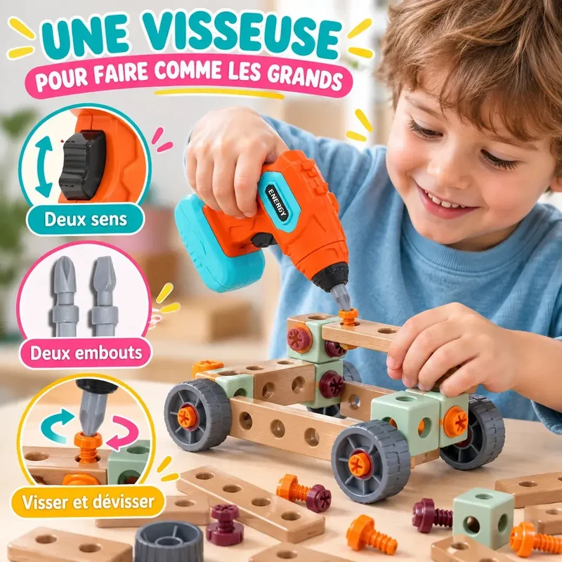 Mallette de Construction STEM Enfant - 80 à 144 Pièces
