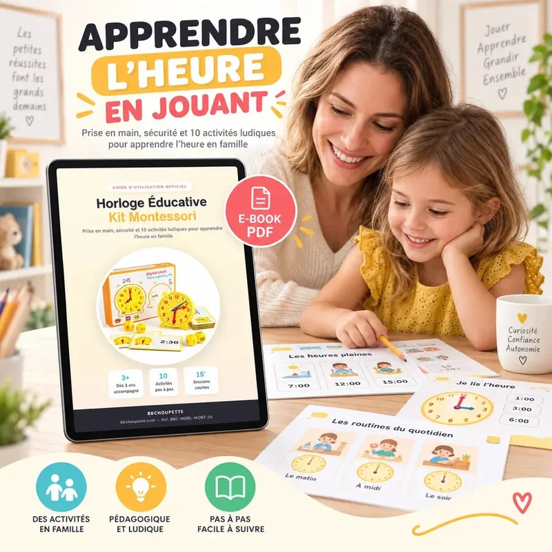 Livret PDF - Apprendre l'Heure avec le Kit Montessori