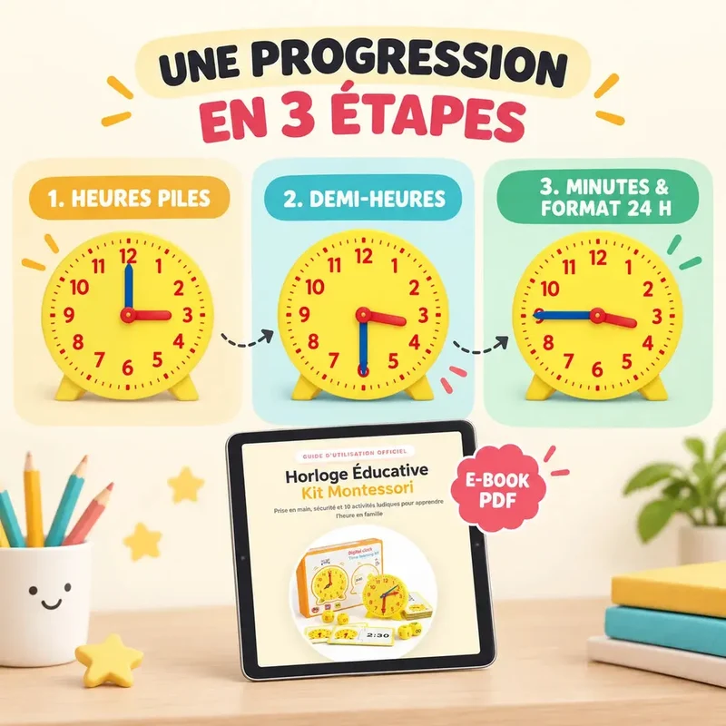 Livret PDF - Apprendre l'Heure avec le Kit Montessori