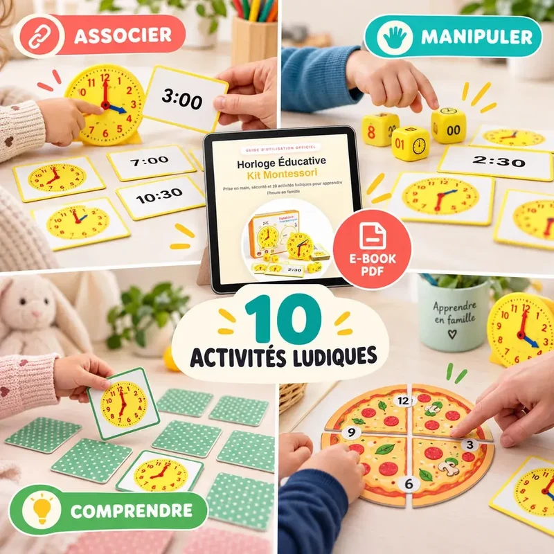 Livret PDF - Apprendre l'Heure avec le Kit Montessori