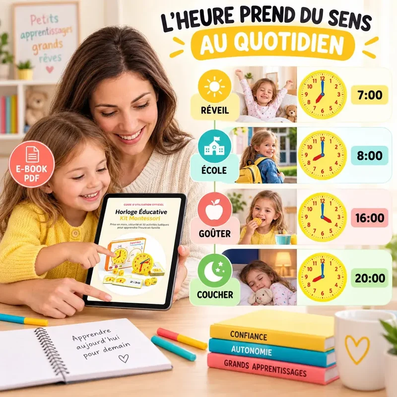 Livret PDF - Apprendre l'Heure avec le Kit Montessori