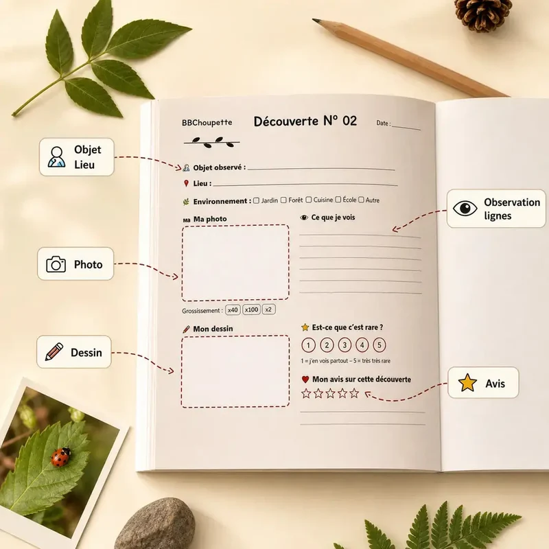 Carnet des Aventuriers - Journal d'Observation Nature dès 6 ans