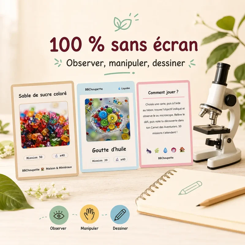 50 Cartes Missions - Le Monde Invisible au Microscope dès 6 ans