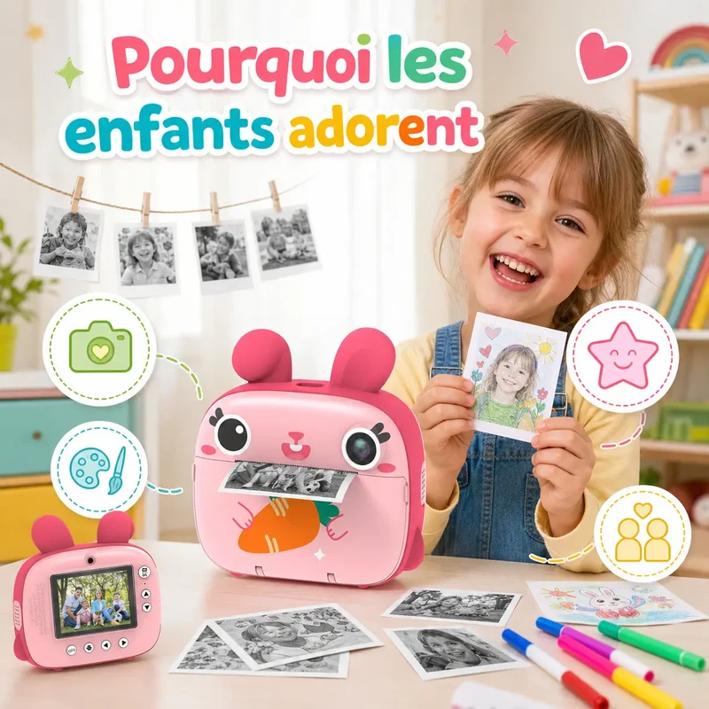 Appareil Photo Enfant 3 Ans - Lapin Sans Encre à Colorier