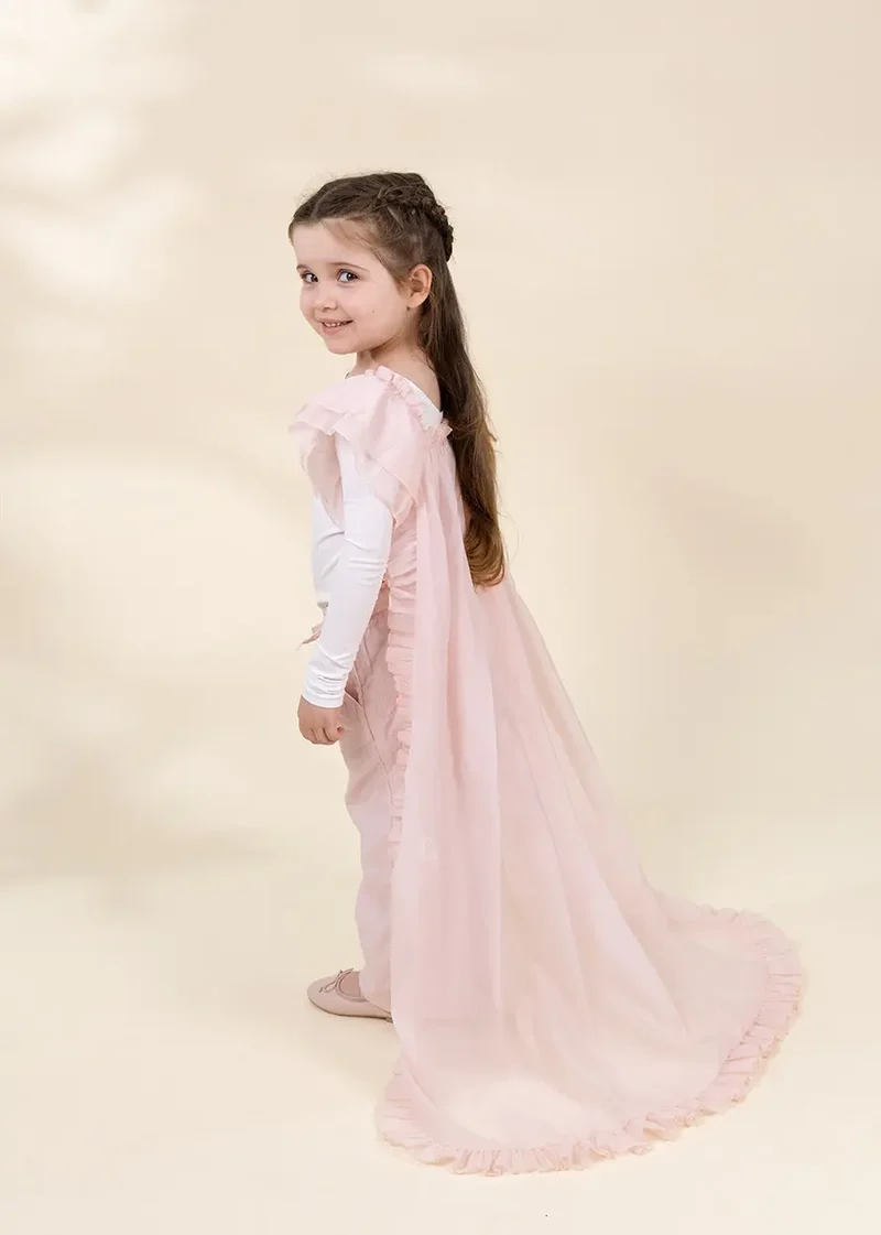 Role Play Dress-Up Pink Long Sheer Cape