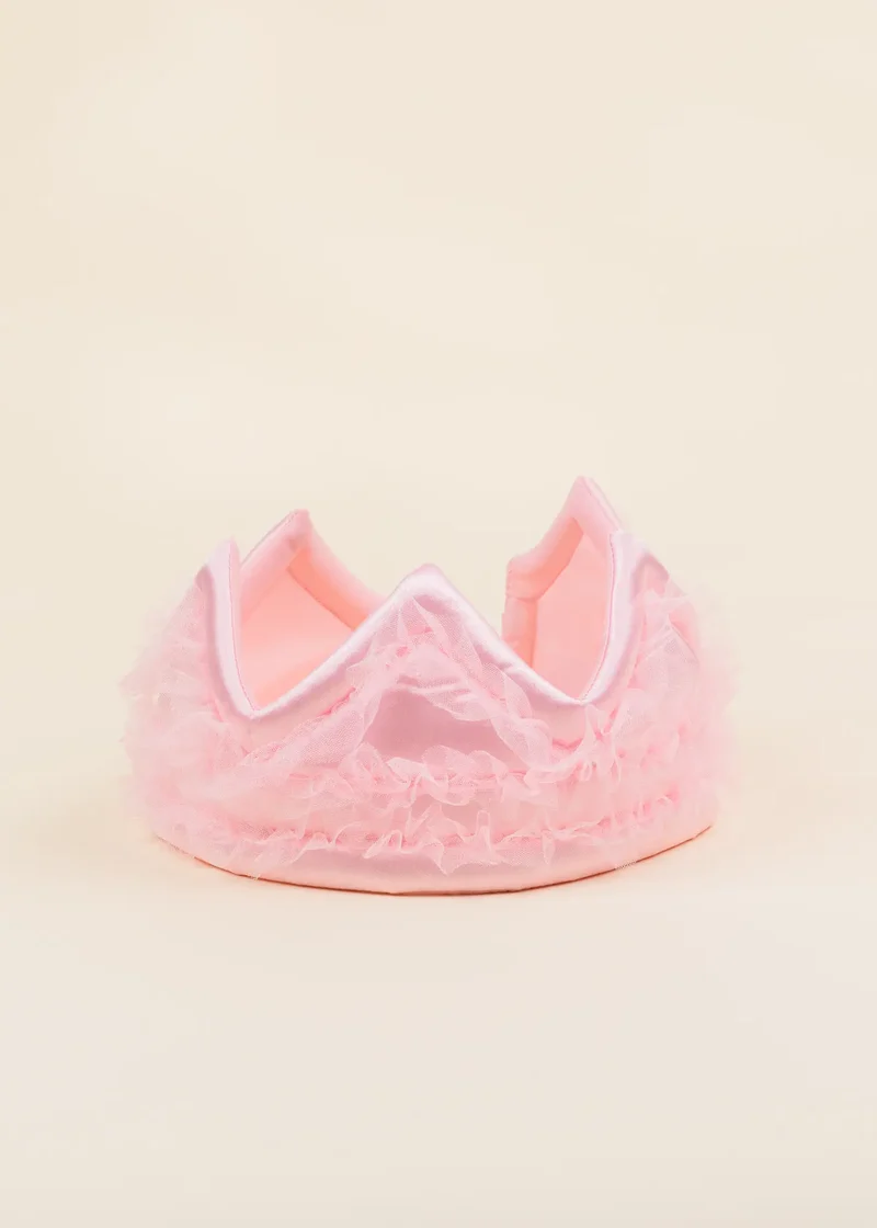 Role Play Dress-Up Pink Ruffle Crown