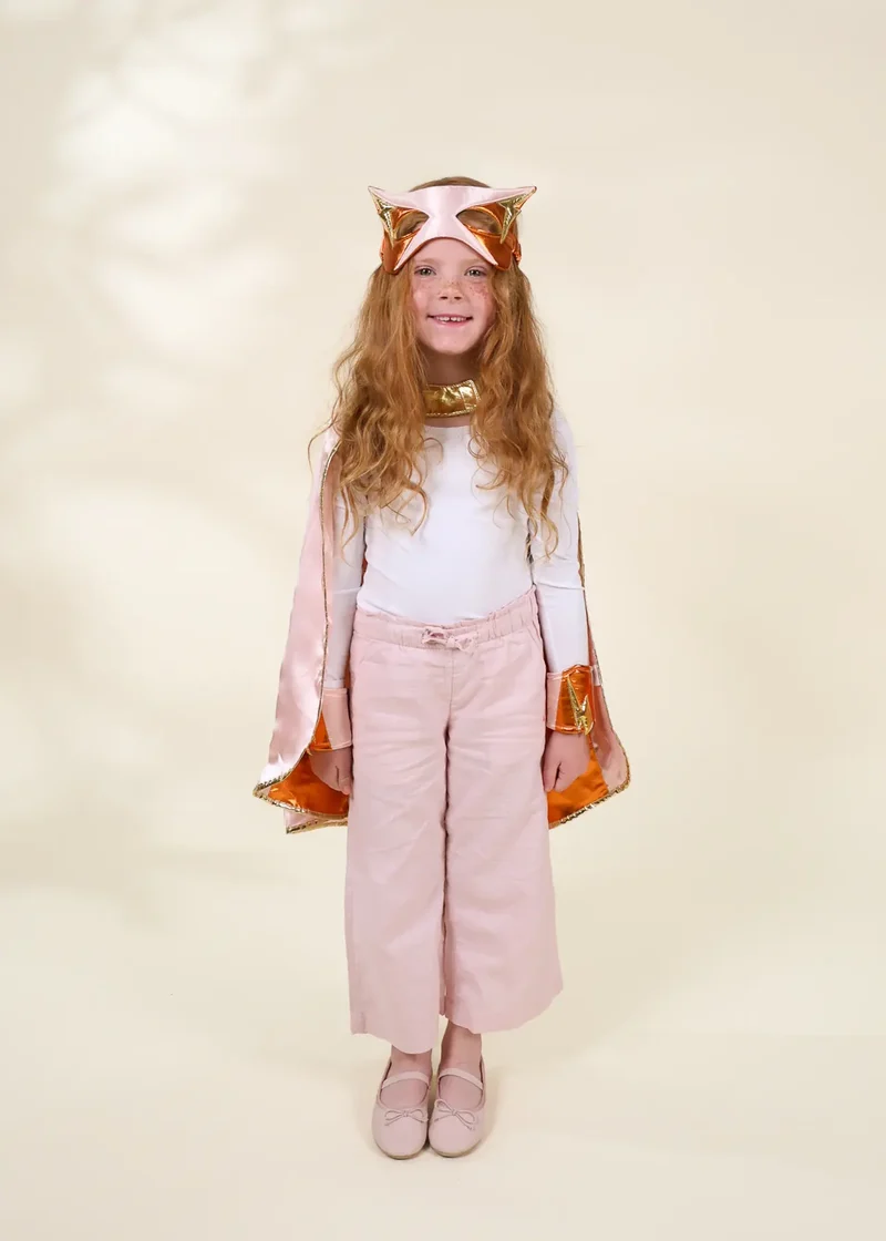 Coral Superhero Cape & Mask Play Costume