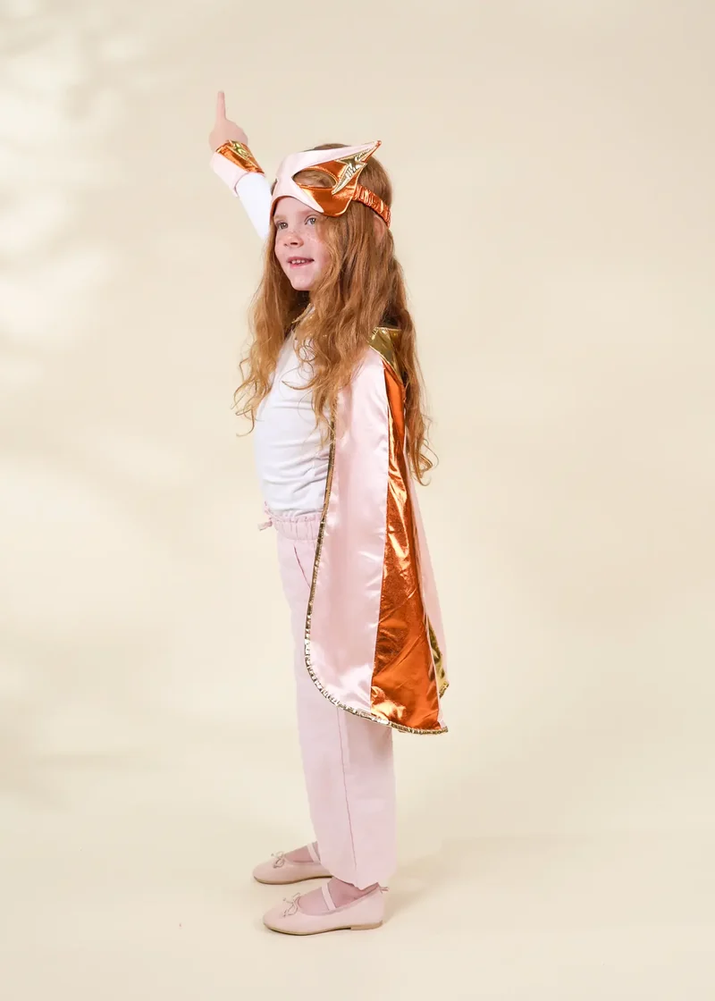 Coral Superhero Cape & Mask Play Costume