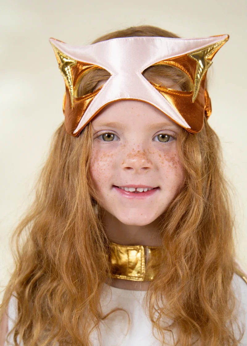 Coral Superhero Cape & Mask Play Costume