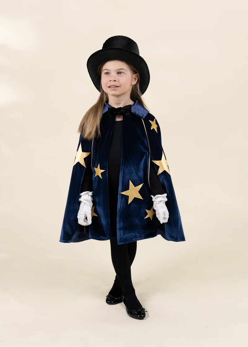 Wizard Cape Play Costume with Hat & Gloves