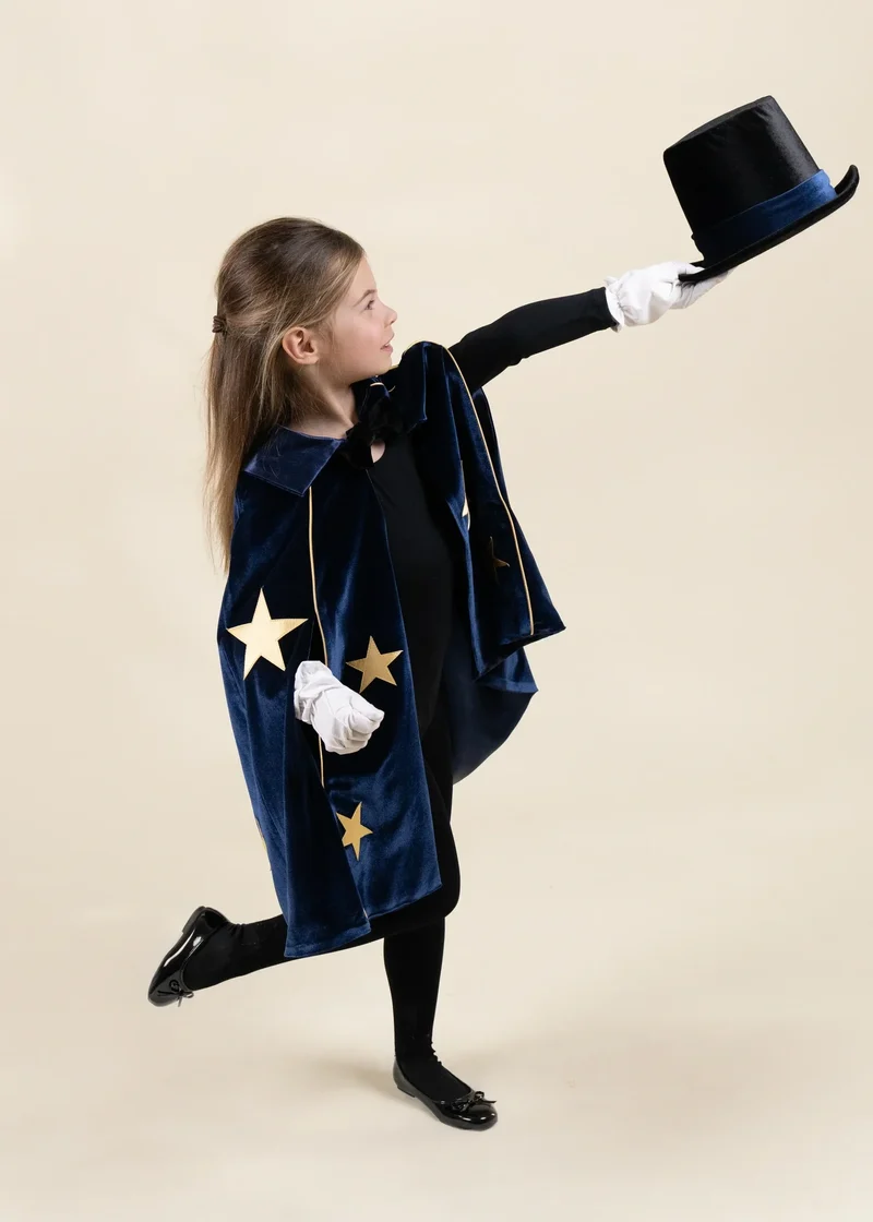 Wizard Cape Play Costume with Hat & Gloves