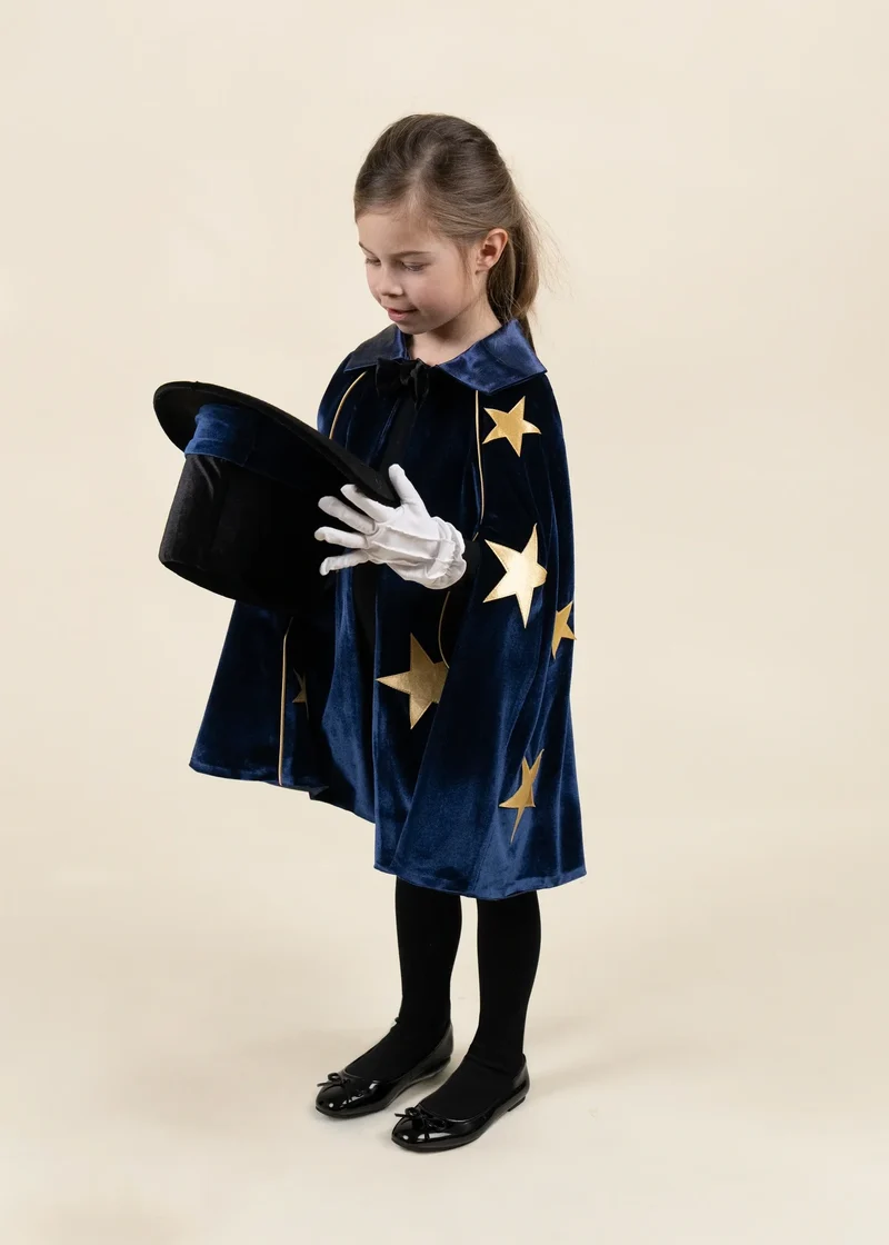 Wizard Cape Play Costume with Hat & Gloves