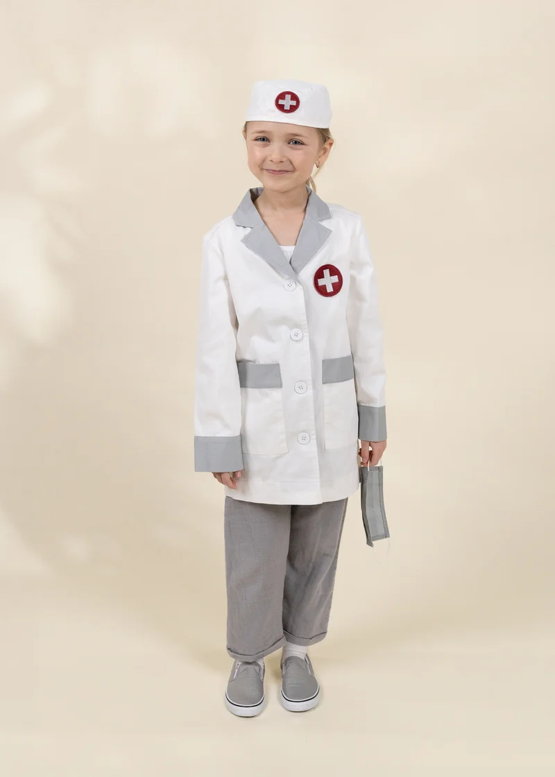 Doctor Play Costume with Hat and Mask