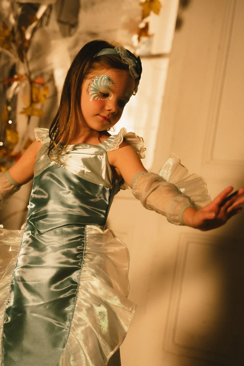 Iridescent Mermaid Play Costume with Headband