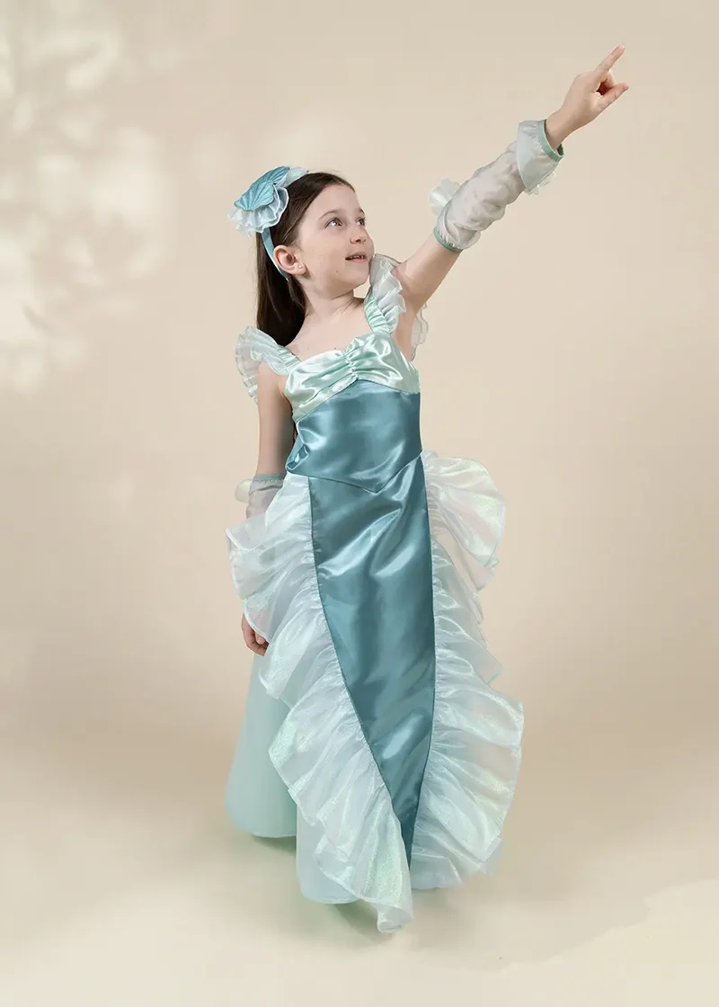 Iridescent Mermaid Play Costume with Headband