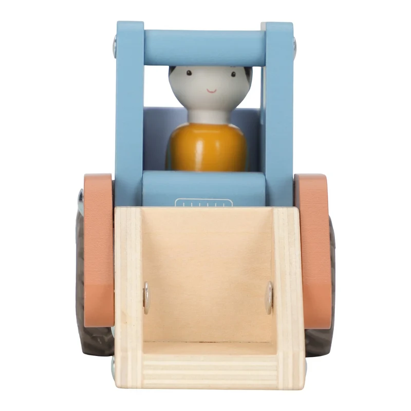 Houten bulldozer – Blauw – Essentials