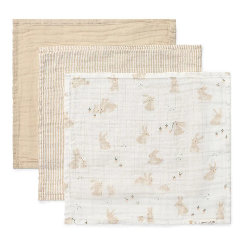 Monddoekjes set - Wit - Newborn Naturals - Baby Bunny