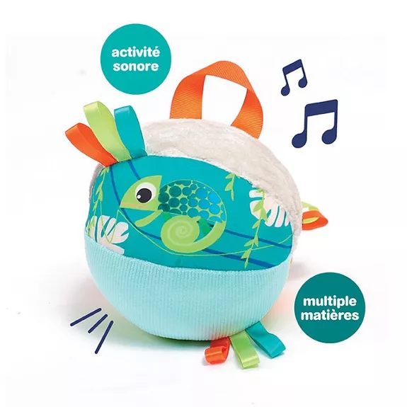 Balle d'éveil en tissus caméléon