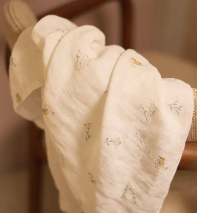 Langes gaze de coton | 115cm | Lovely Birds