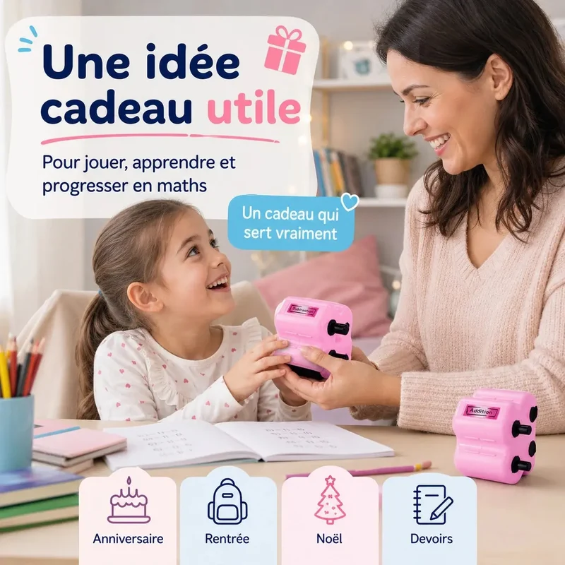 Tampon de Calcul Mental Enfant 4-en-1 – Dès 5 Ans