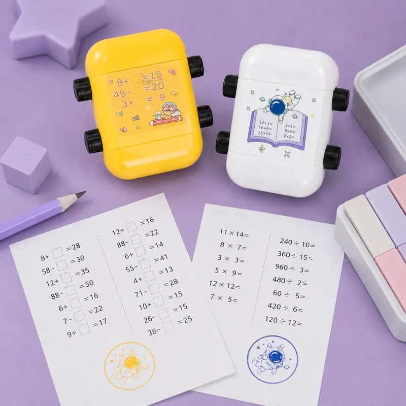 Table de Multiplication CE1 – Tampon Rotatif 4 Opérations – Dès 6 Ans