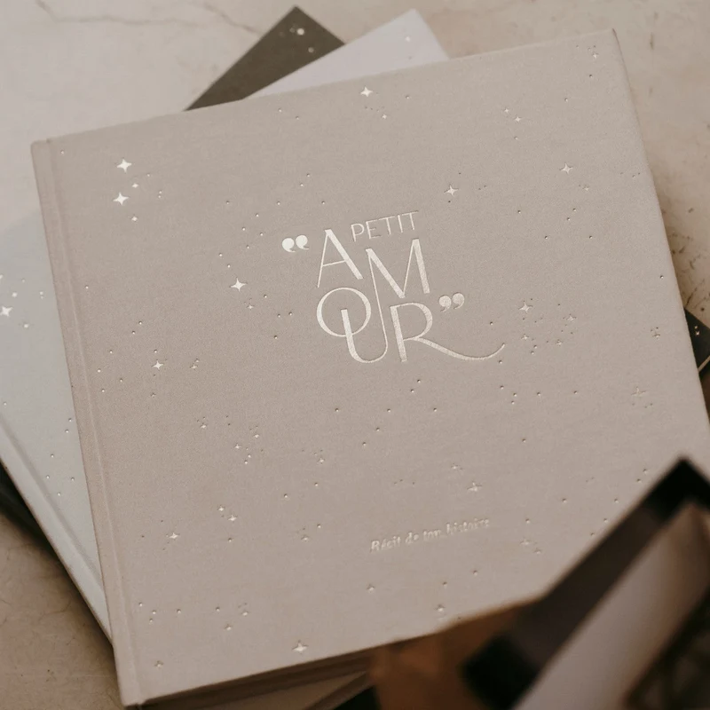 Livre de naissance - Beige - Petit amour Beige