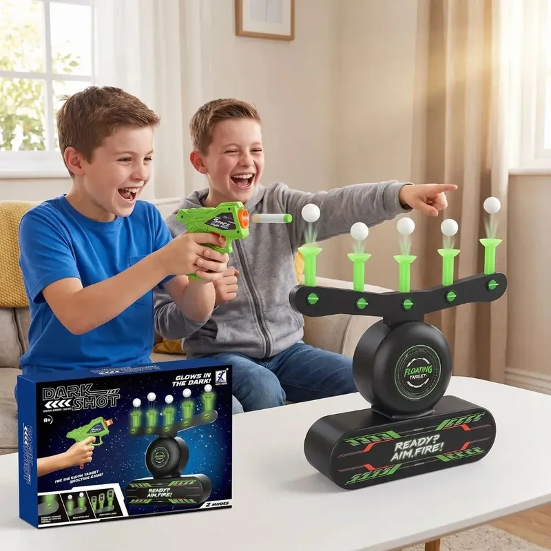 Jeu de Tir Enfant Cible Flottante – Balles en Lévitation Néon