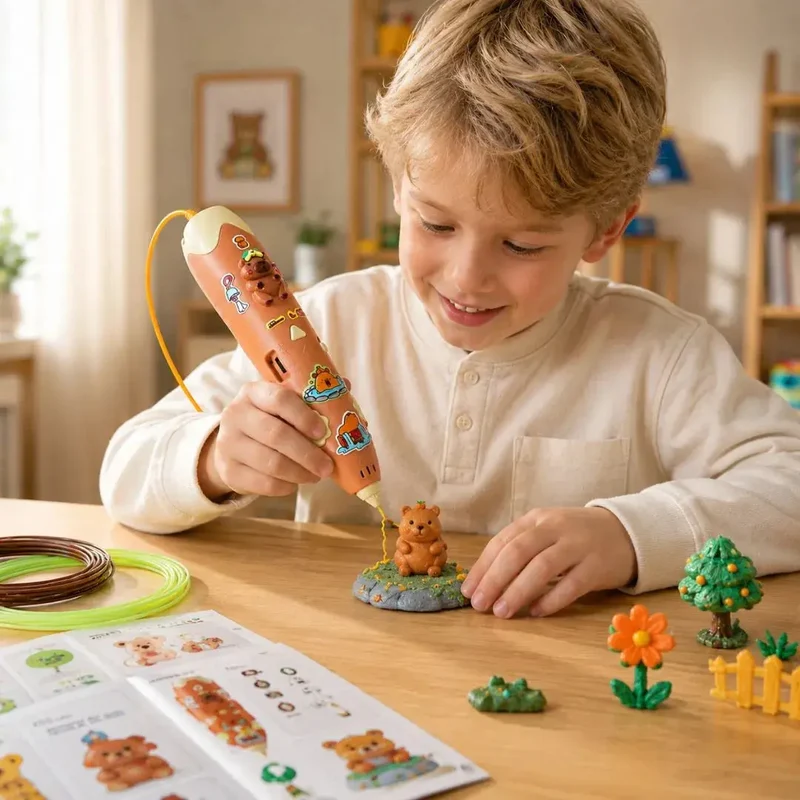 Stylo Impression 3D Enfant dès 8 ans – Kawaii Panda & Capybara