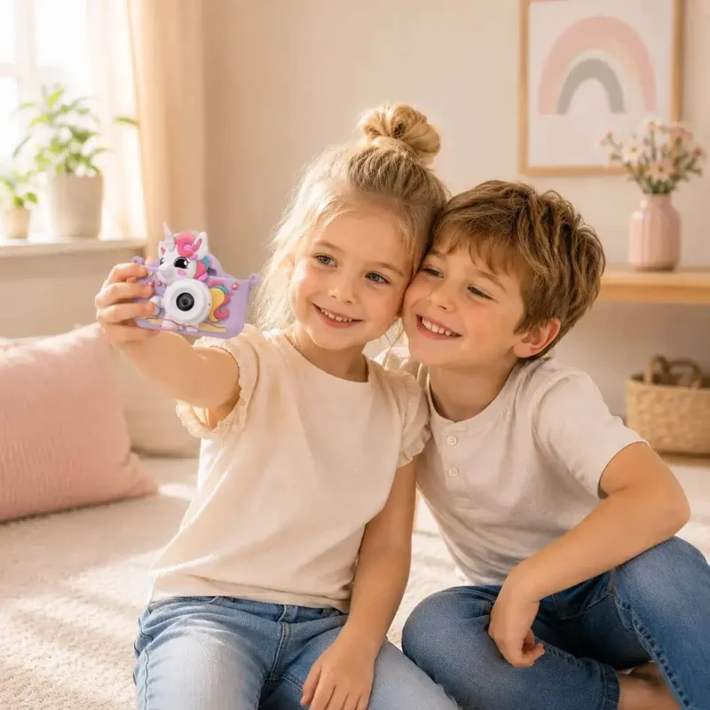 Appareil Photo Enfant Licorne – Caméra Numérique HD avec Double Objectif