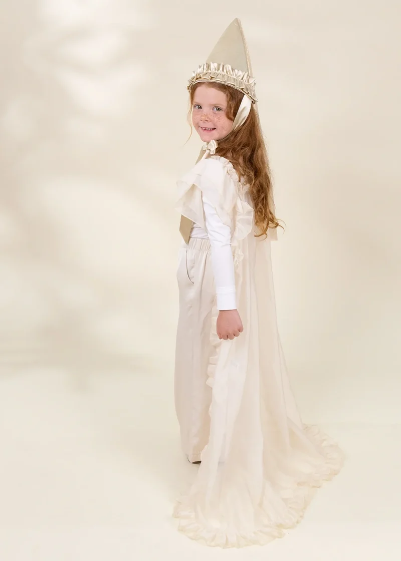 Role Play Dress-Up Cream Long Sheer Cape