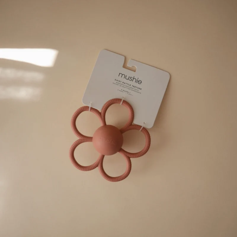 Anneau de dentition | Fleur rose