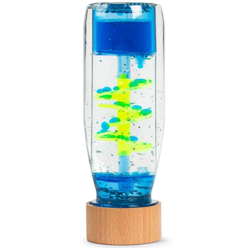 Bouteille sensorielle spirale bleue - petit boum