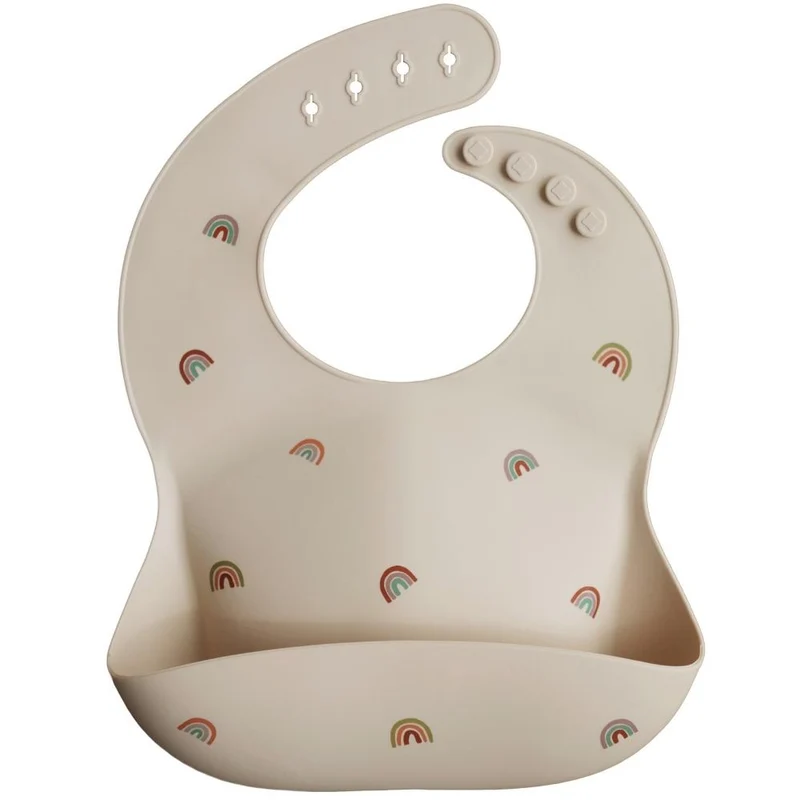 Bavoir silicone arc en ciel