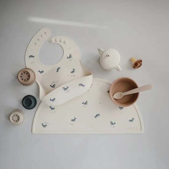 Bavoir silicone baleine