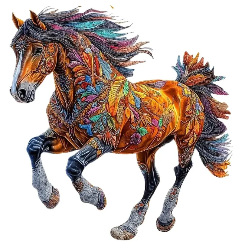 Puzzle Bois Cheval Majestueux