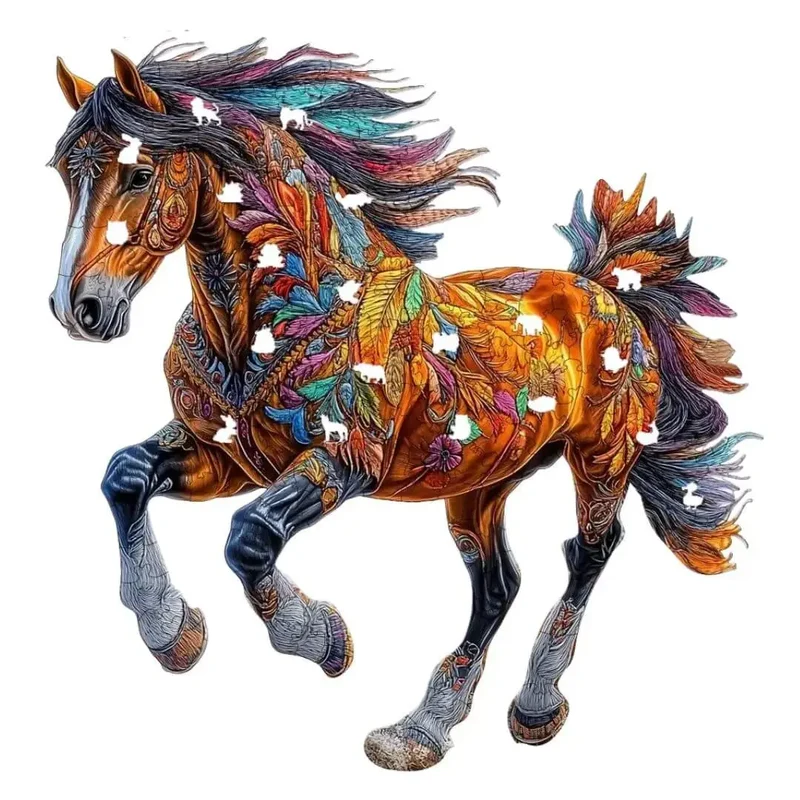Puzzle Bois Cheval Majestueux