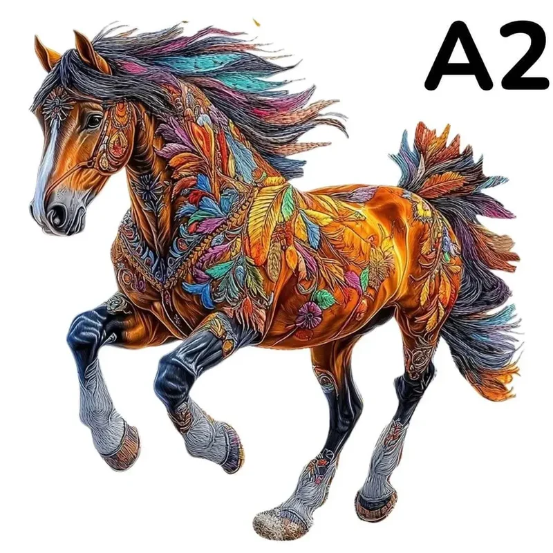 Puzzle Bois Cheval Majestueux