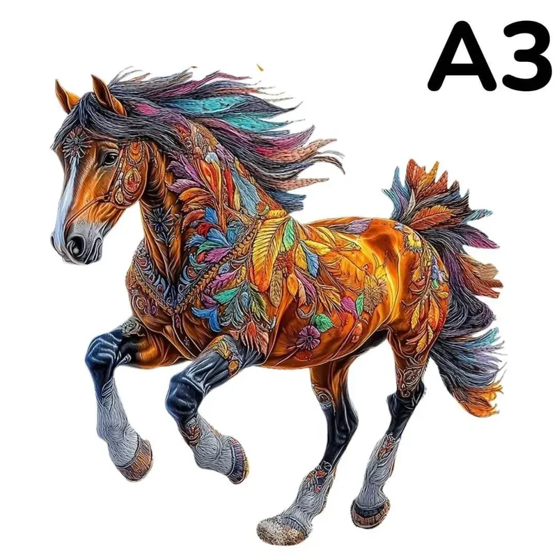 Puzzle Bois Cheval Majestueux