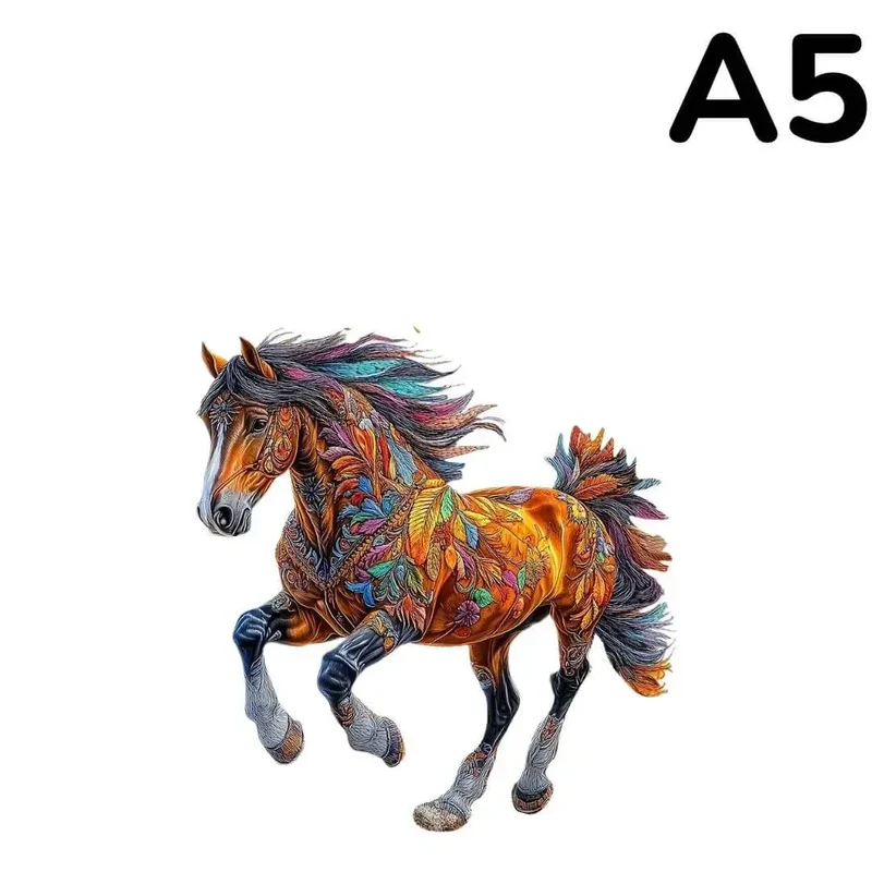 Puzzle Bois Cheval Majestueux